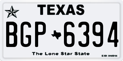 TX license plate BGP6394