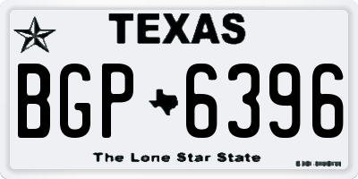 TX license plate BGP6396