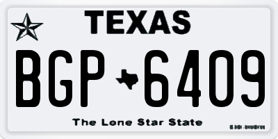 TX license plate BGP6409
