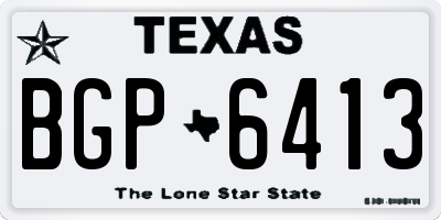 TX license plate BGP6413