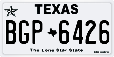 TX license plate BGP6426