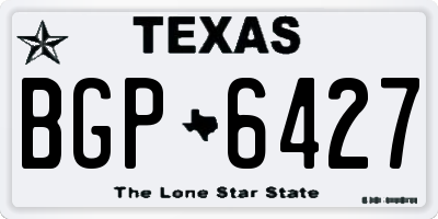 TX license plate BGP6427
