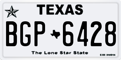TX license plate BGP6428