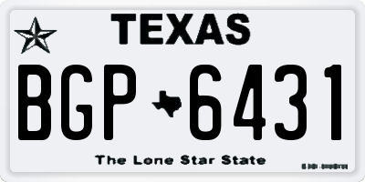 TX license plate BGP6431