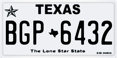 TX license plate BGP6432