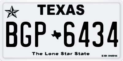 TX license plate BGP6434