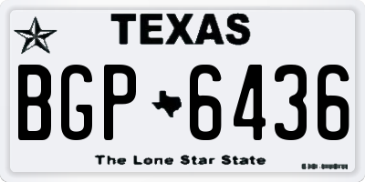 TX license plate BGP6436