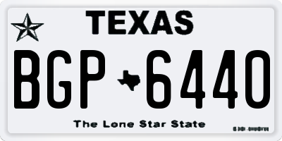 TX license plate BGP6440