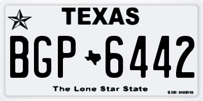 TX license plate BGP6442