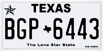 TX license plate BGP6443