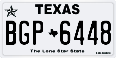 TX license plate BGP6448