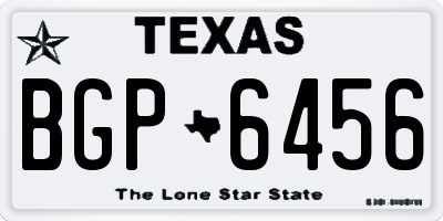 TX license plate BGP6456