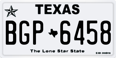 TX license plate BGP6458