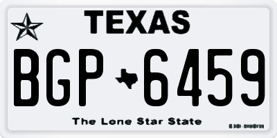 TX license plate BGP6459