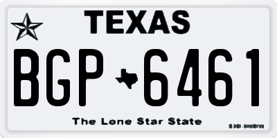 TX license plate BGP6461