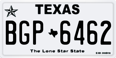 TX license plate BGP6462