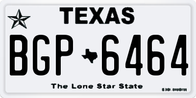 TX license plate BGP6464