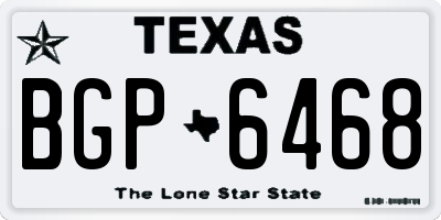 TX license plate BGP6468