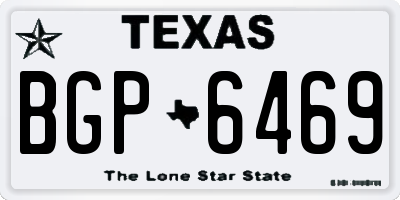 TX license plate BGP6469