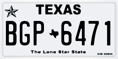 TX license plate BGP6471