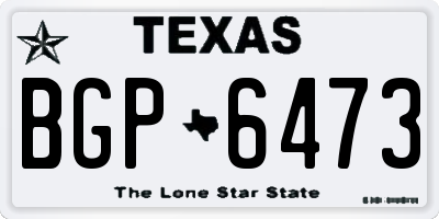TX license plate BGP6473