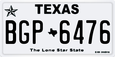 TX license plate BGP6476