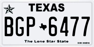 TX license plate BGP6477