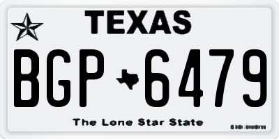 TX license plate BGP6479