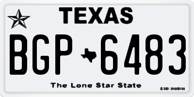 TX license plate BGP6483