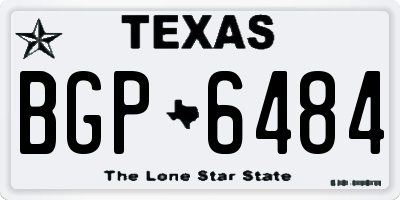 TX license plate BGP6484