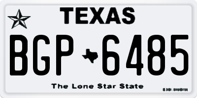 TX license plate BGP6485