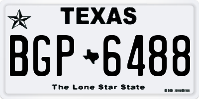 TX license plate BGP6488