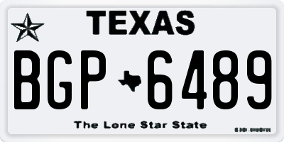 TX license plate BGP6489