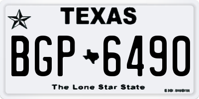 TX license plate BGP6490