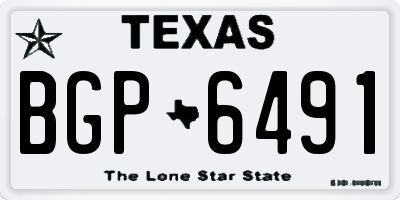 TX license plate BGP6491