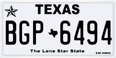 TX license plate BGP6494