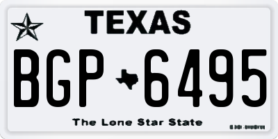 TX license plate BGP6495