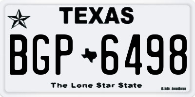 TX license plate BGP6498