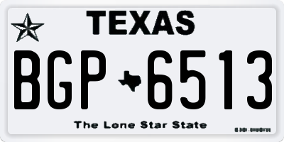 TX license plate BGP6513