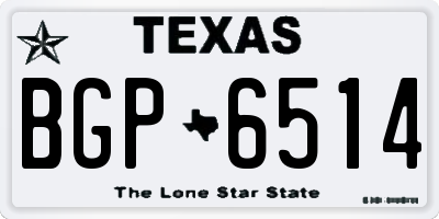 TX license plate BGP6514