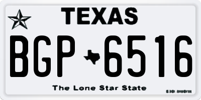 TX license plate BGP6516