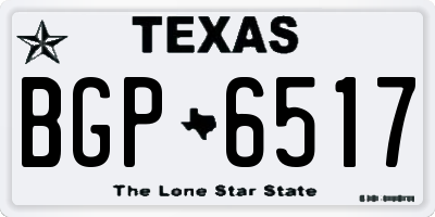 TX license plate BGP6517