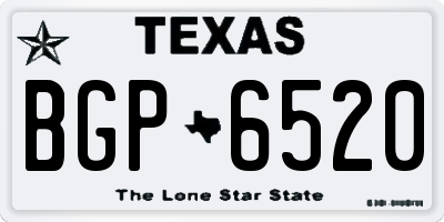 TX license plate BGP6520