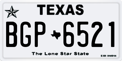 TX license plate BGP6521