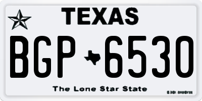 TX license plate BGP6530