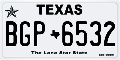 TX license plate BGP6532