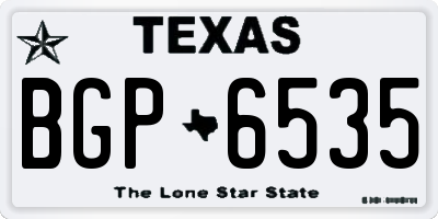 TX license plate BGP6535