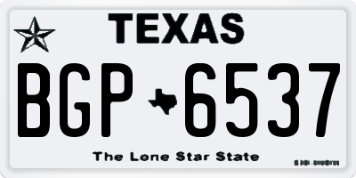 TX license plate BGP6537