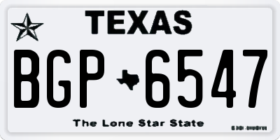 TX license plate BGP6547