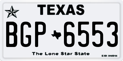 TX license plate BGP6553